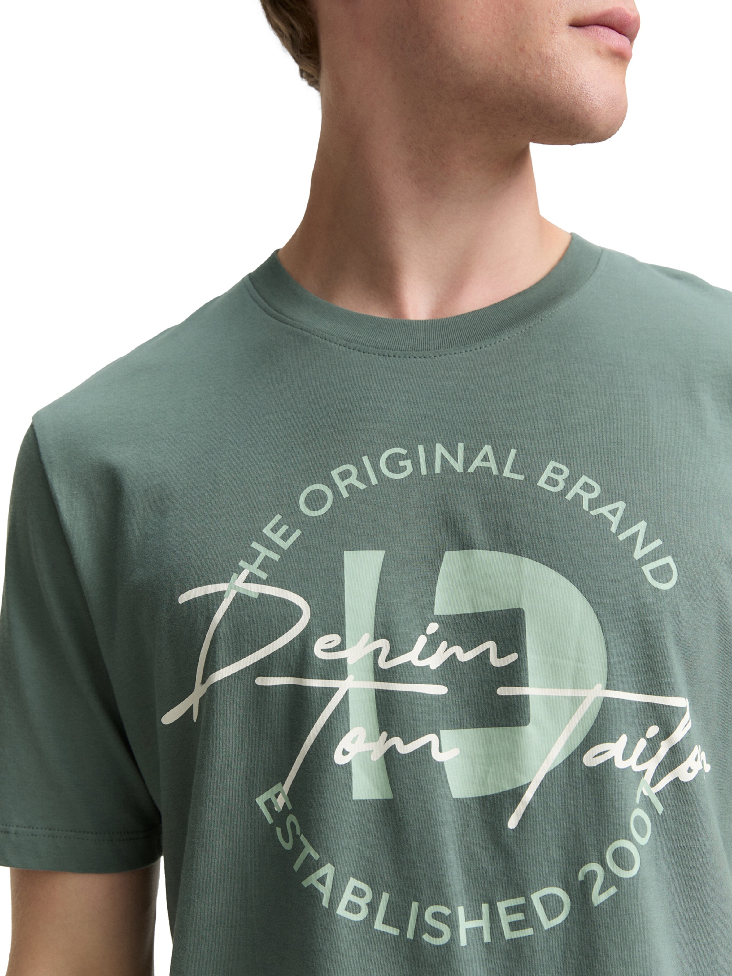 Tricou de la TOM TAILOR DENIM pe verde