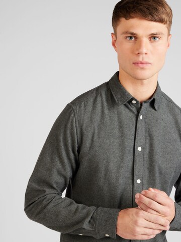 Only & Sons Slim fit Button Up Shirt 'BEN' in Grey