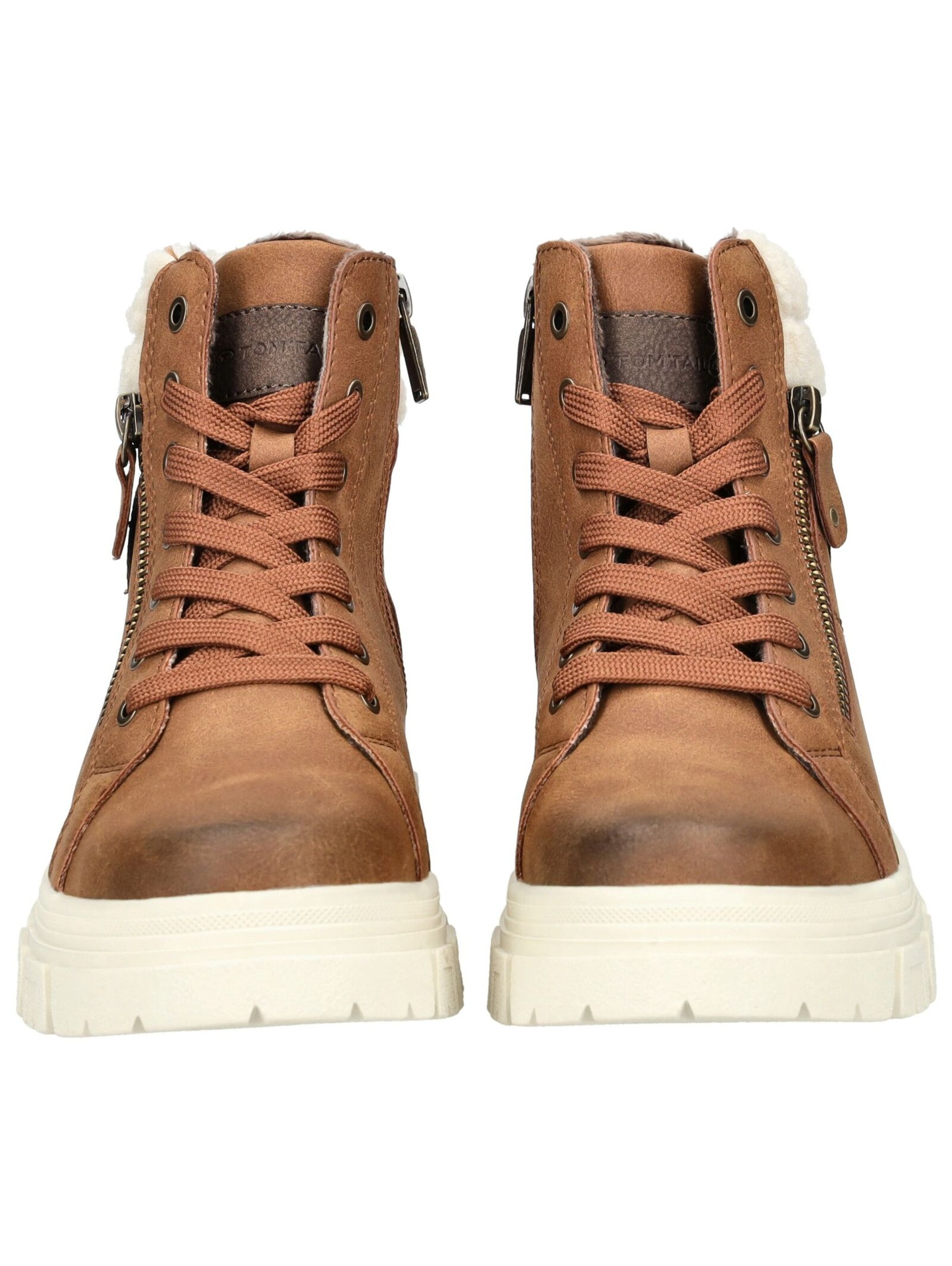 Bottines à lacets TOM TAILOR en marron