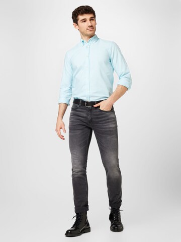 BOSS Regular Fit Hemd 'Rickert' in Blau