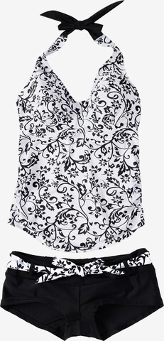 petit amour Minimizer Tankini in Zwart: voorkant