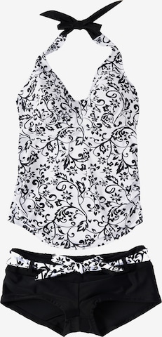 petit amour Minimizer Tankini in Zwart: voorkant