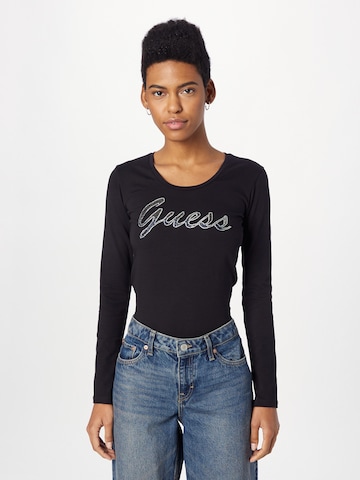 GUESS Shirt 'Adriana' in Zwart: voorkant