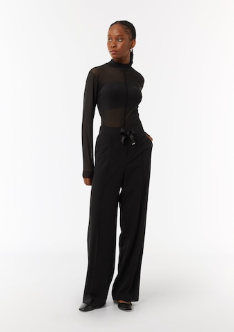 comma casual identity Wide Leg Hose in Schwarz