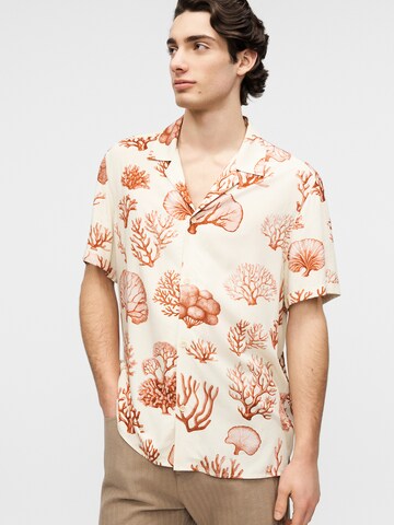 DRYKORN Comfort fit Button Up Shirt 'BIJAN_2 10' in Orange