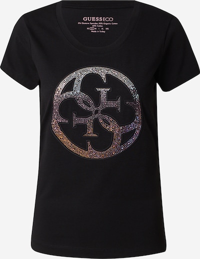 GUESS T-Shirt in pitaya / schwarz / silber, Produktansicht