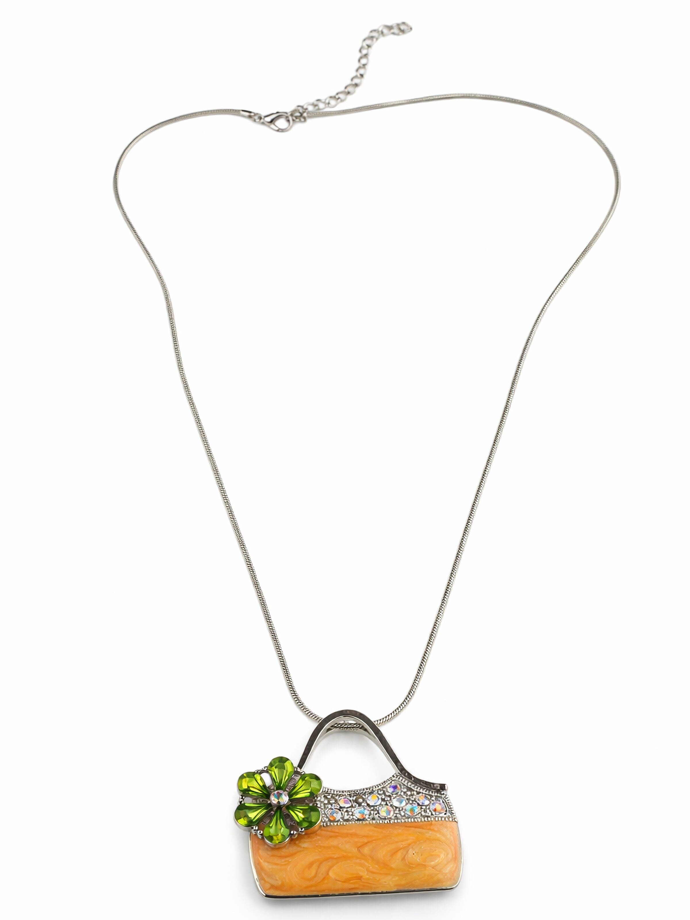 COLLEZIONE ALESSANDRO Necklace 'Borsa' in Red: front