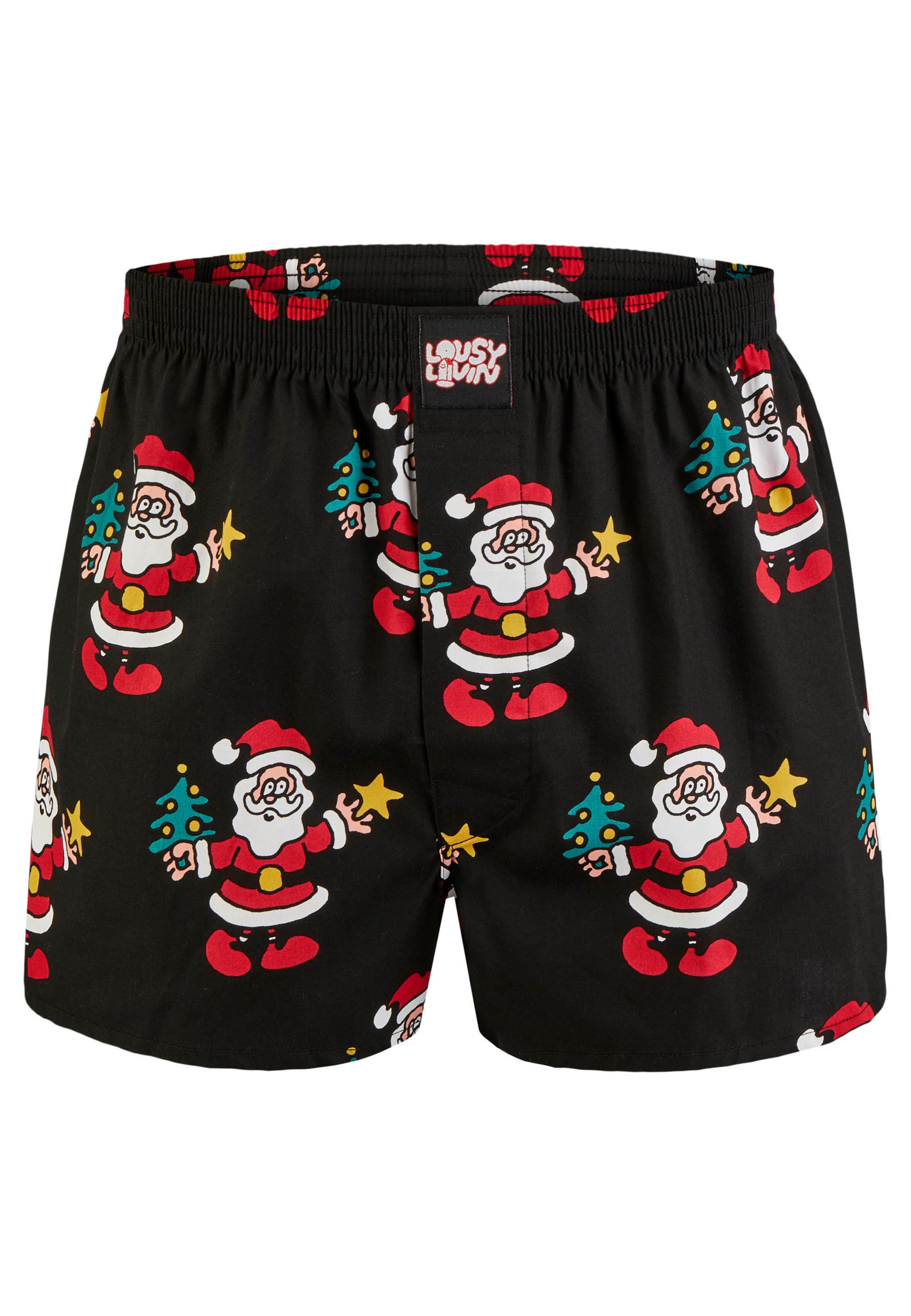 Lousy Livin Boxershorts 'Santa' in Rot