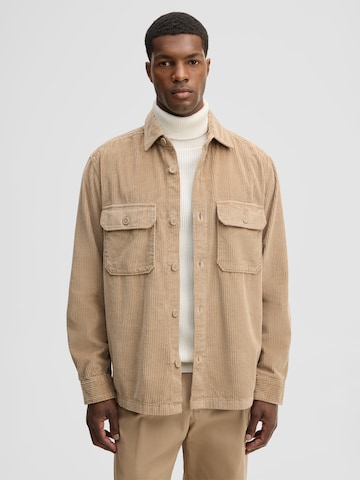Coupe regular Chemise business STRELLSON en beige : devant