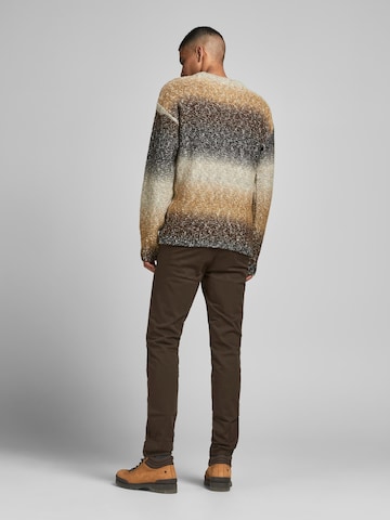 JACK & JONES Sweater 'Chunk' in Brown