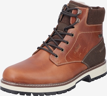 Bottines à lacets Rieker en marron : devant