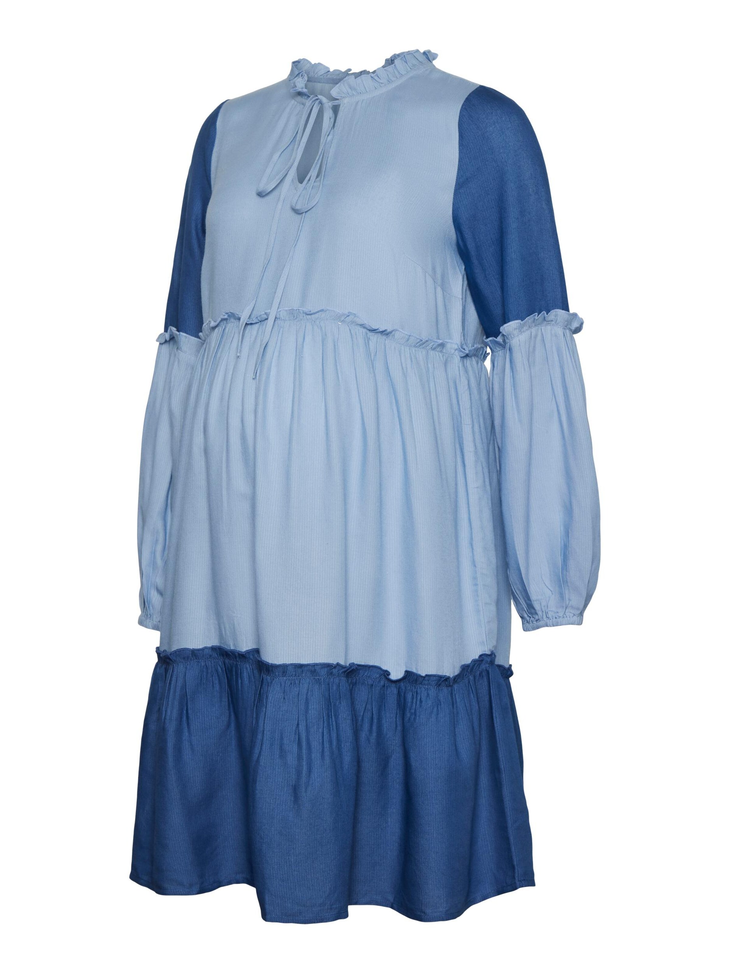 Robe 'Zigga' MAMALICIOUS en bleu : devant