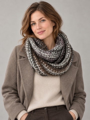 COLLEZIONE ALESSANDRO Tube Scarf 'Strickloop' in Brown: front
