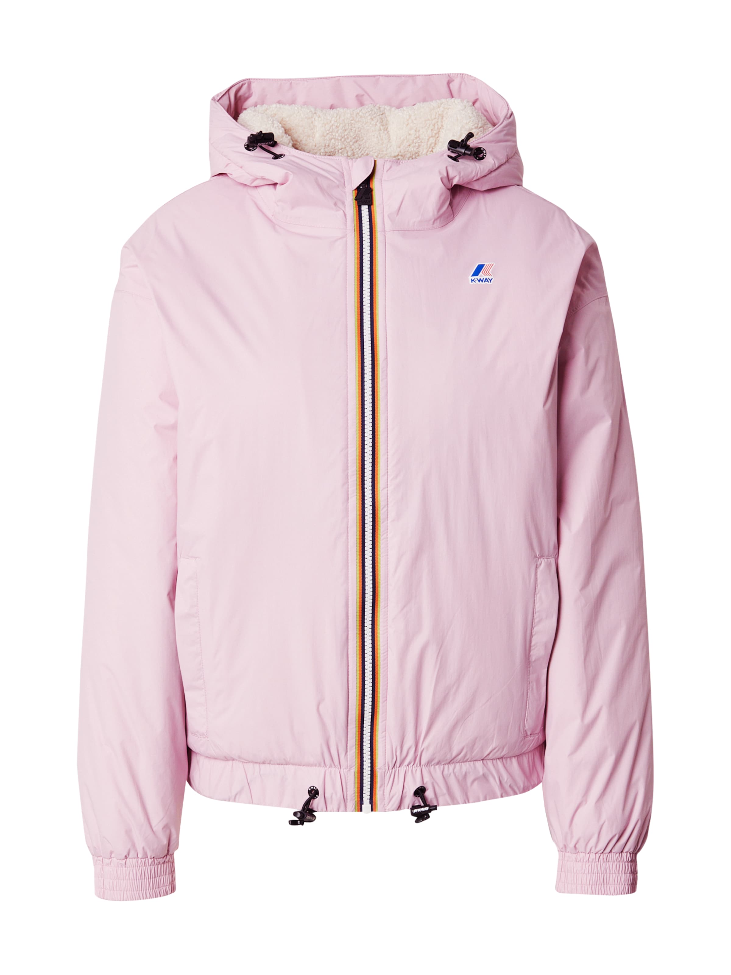 Veste mi-saison 'Le Vrai 4.0 Albine Orsetto' K-Way en rose : devant