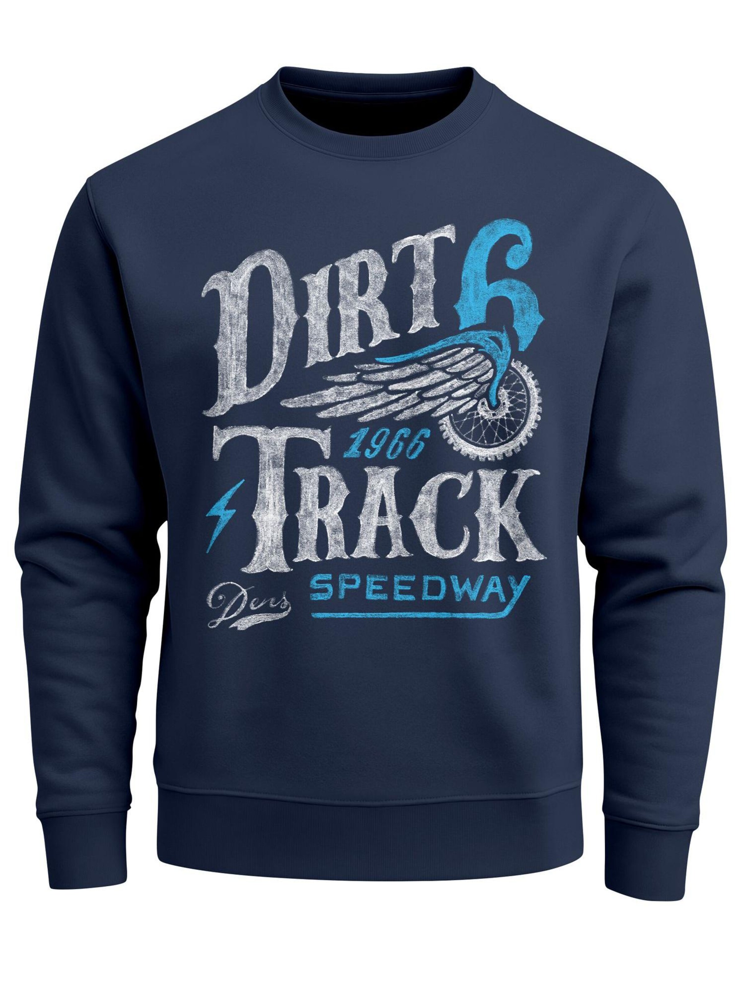 Neverless Sweatshirt 'Dirt Track' in Blue: front
