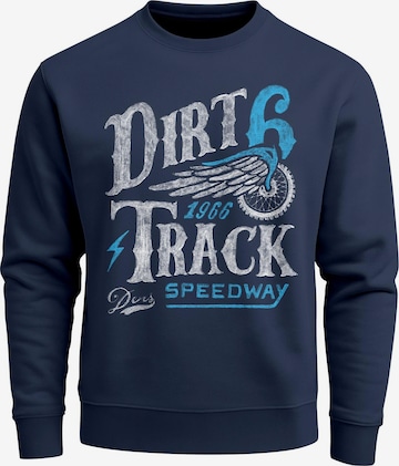 Neverless Sweatshirt 'Dirt Track' in Blue: front