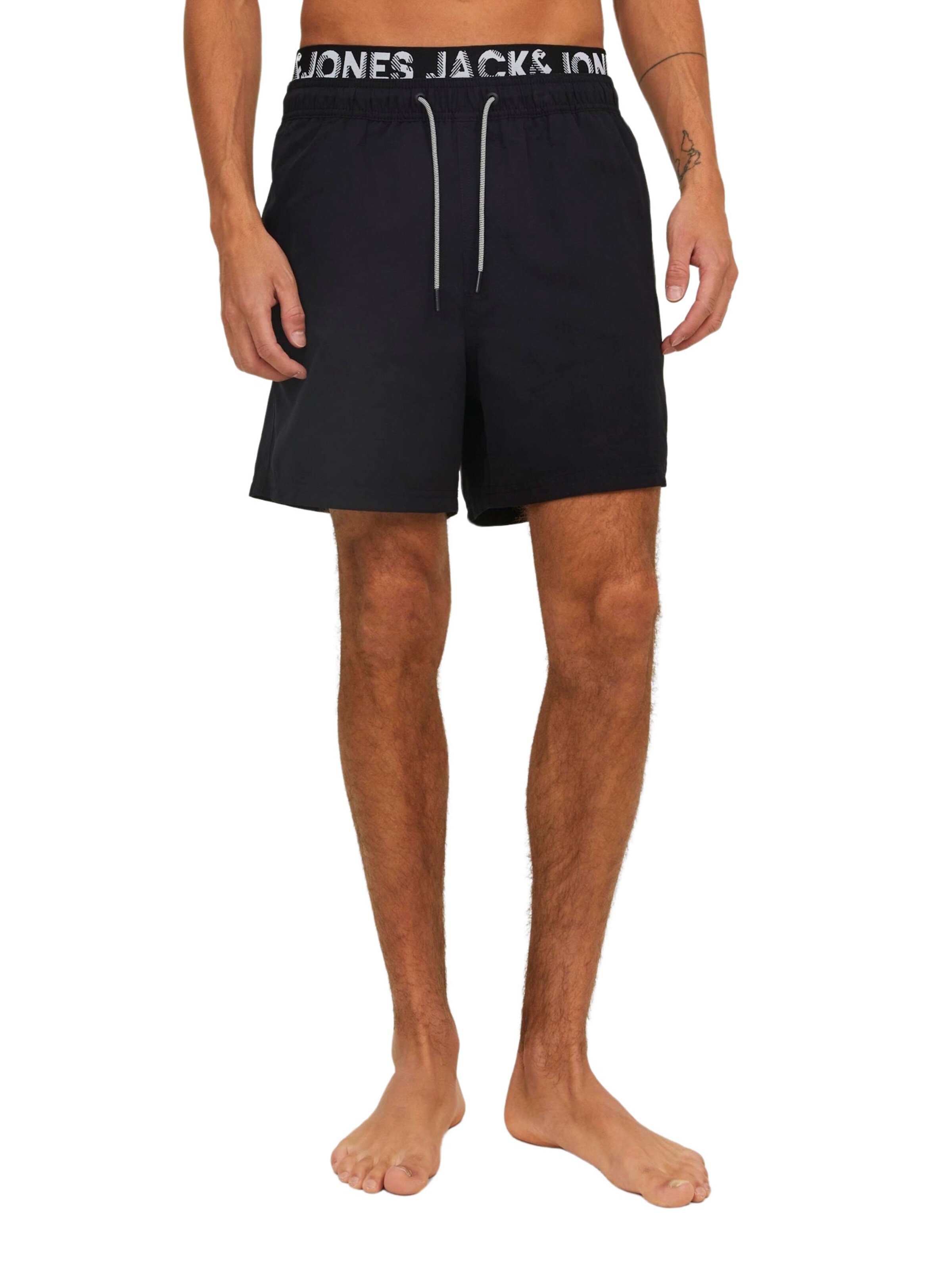 JACK & JONES - Bermudas 'JPSTFiji' en negro: frente