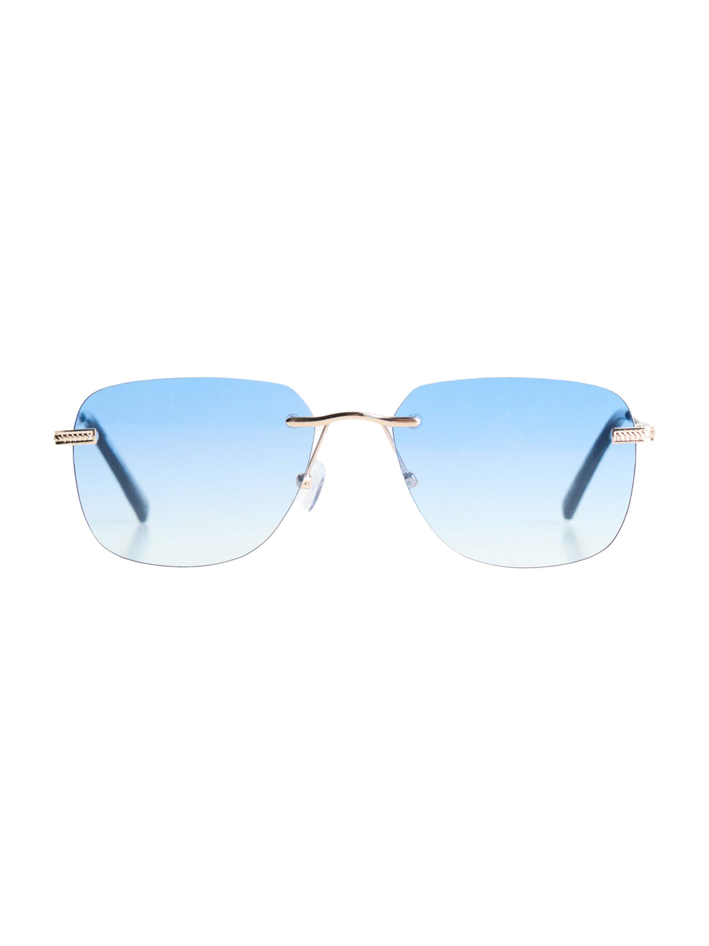 Bershka Sonnenbrille in blau / gold / schwarz, Produktansicht