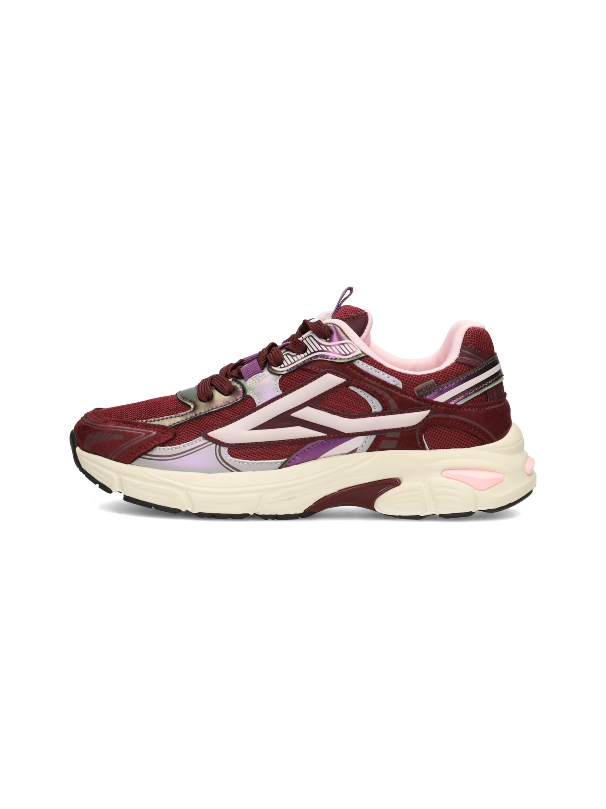 Baskets basses POSH by Poelman en rouge : devant