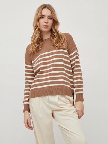 VILA Sweater 'Suza' in Brown: front