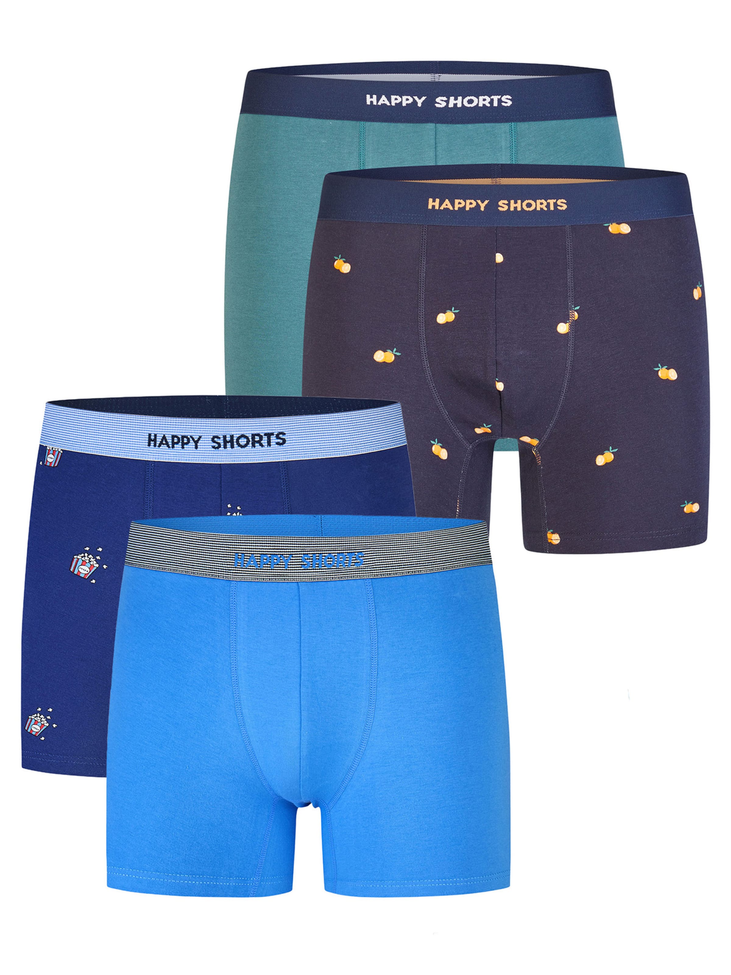 Happy Shorts - Boxers ' Fan Print Sets ' em azul: frente