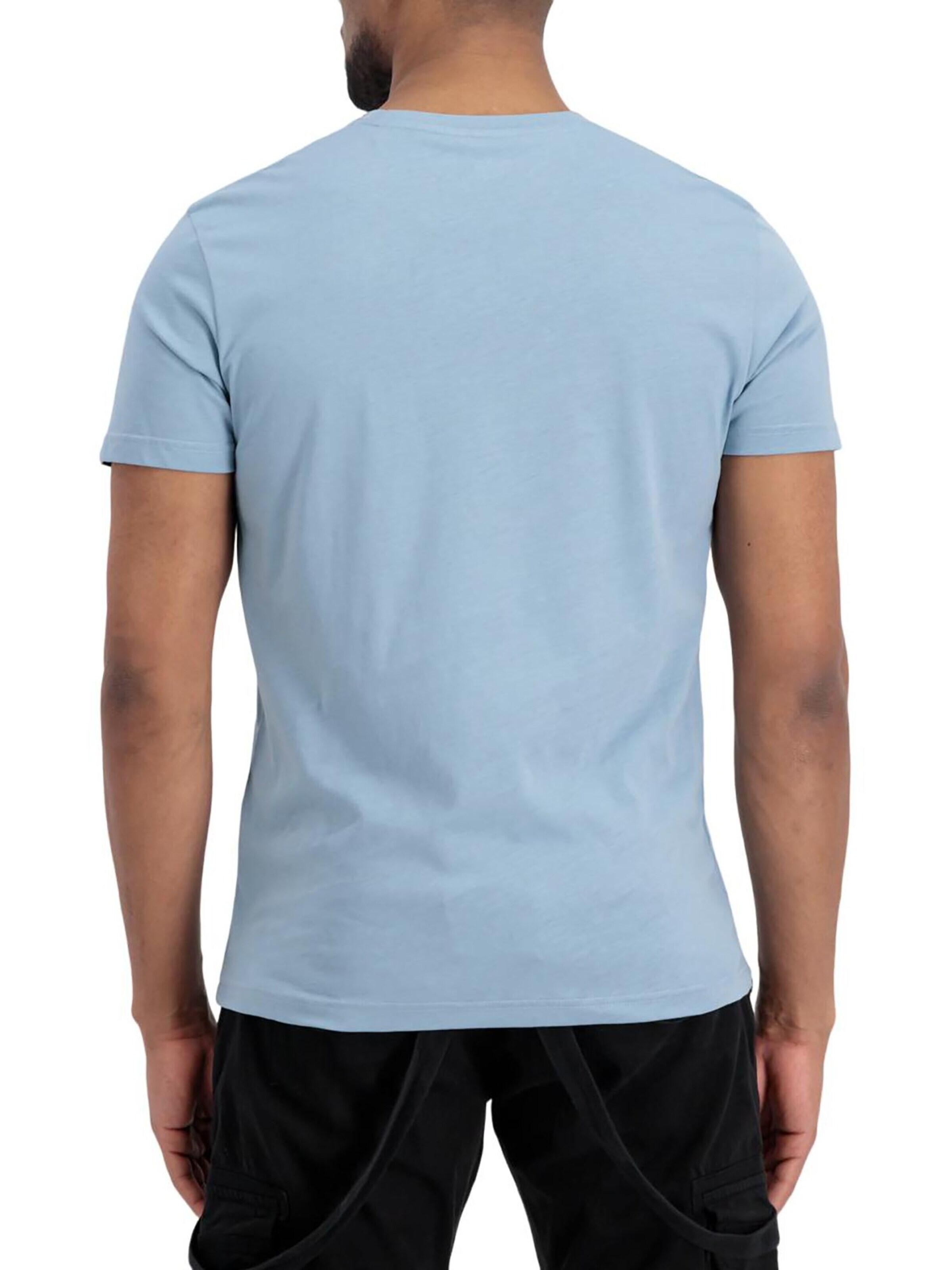 ALPHA INDUSTRIES Majica 'Basic Logo' | modra barva