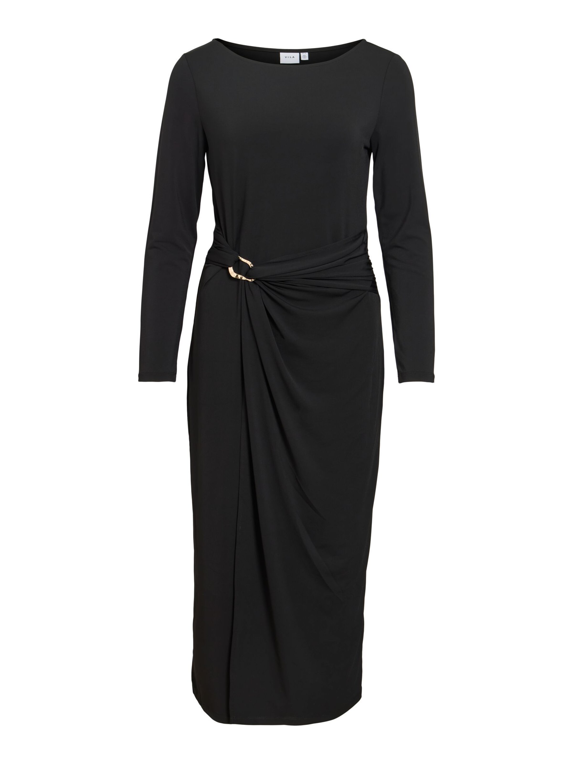 VILA Kleid 'VIJustine' in Schwarz: Vorderseite