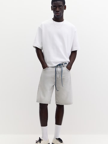 T-Shirt Pull&Bear en blanc : devant