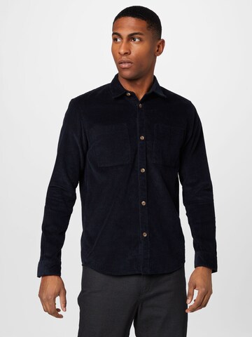 Coupe regular Chemise TOM TAILOR DENIM en bleu : devant