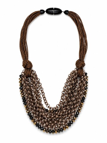 COLLEZIONE ALESSANDRO Necklace 'Erin' in Brown: front