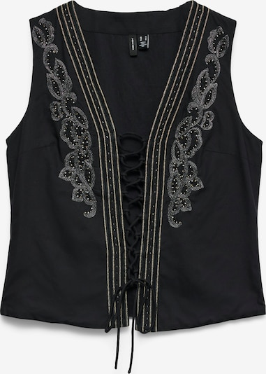 VERO MODA Blusentop 'VMDINA' in XS in gold / schwarz / silber, Produktansicht