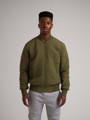 Giacca per outdoor ' Thermolite Kapuzenjacke ' di JACK1T in verde: frontale