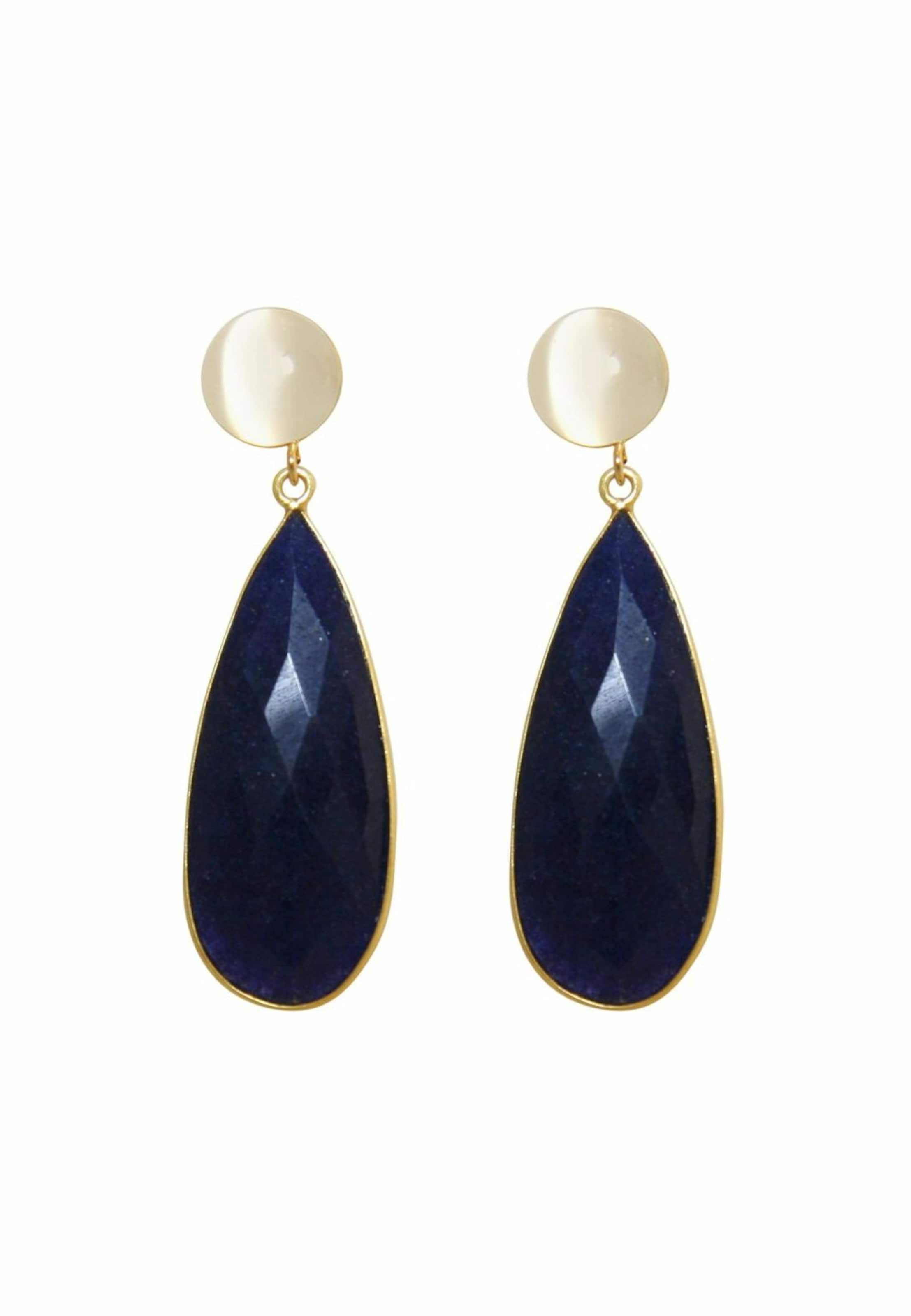 Gemshine Oorbellen in Blauw: voorkant