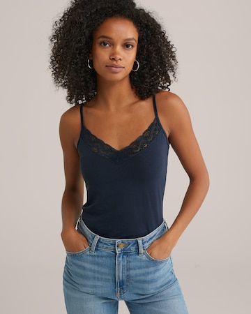 WE Fashion Top in Blauw: voorkant