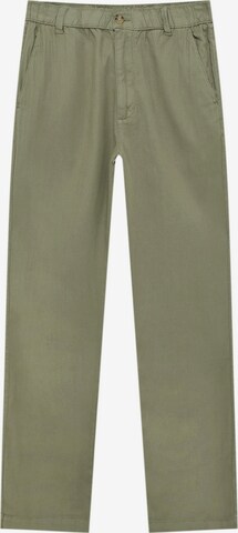 Pull&Bear Chino Pants in Green: front