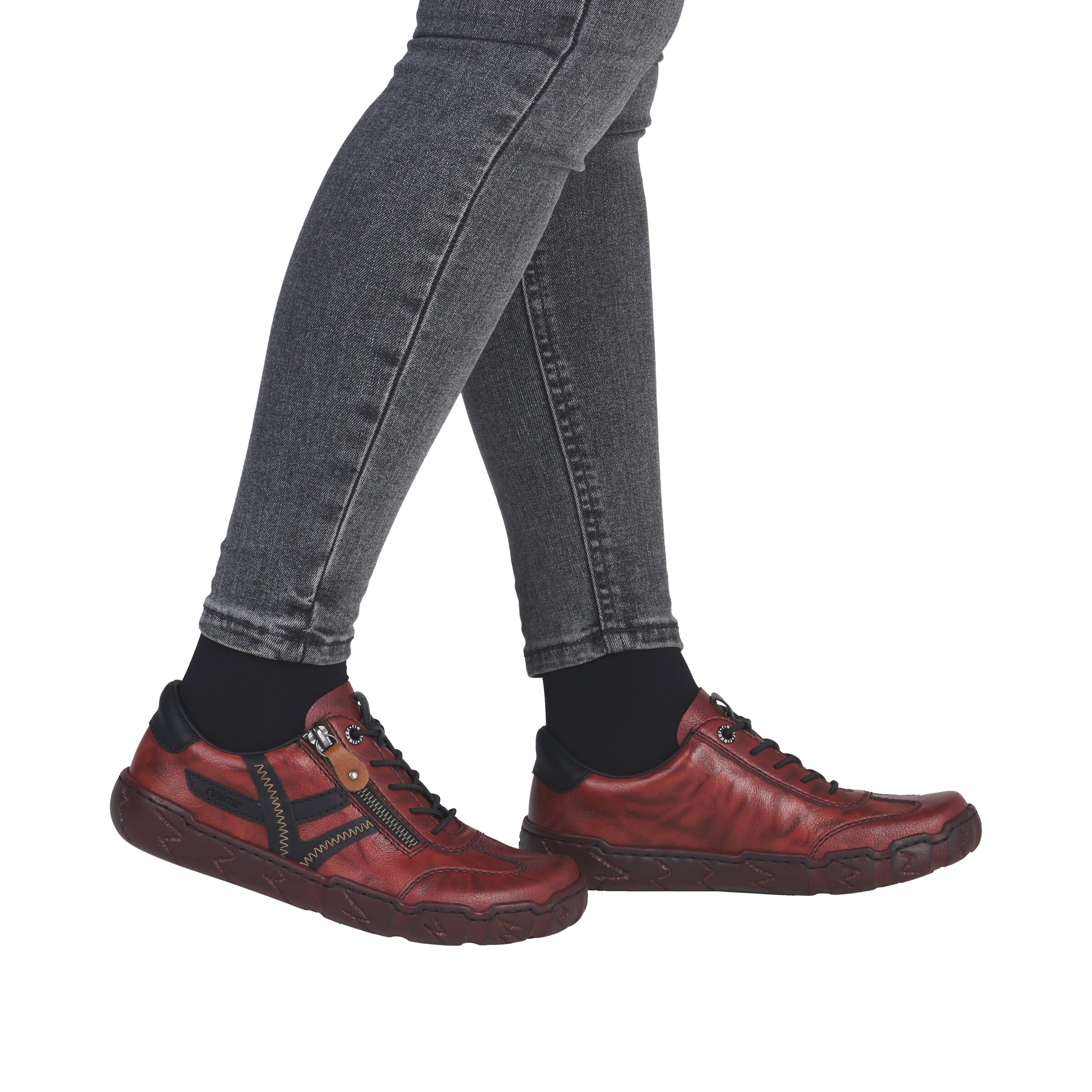 Rieker Schnürschuh in Rot