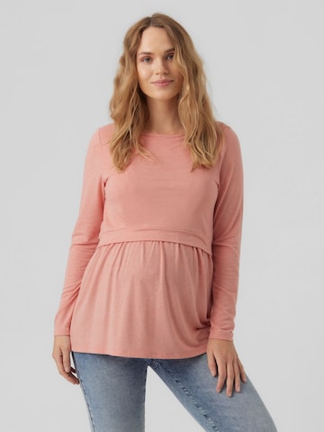 MAMALICIOUS Shirt in Roze: voorkant