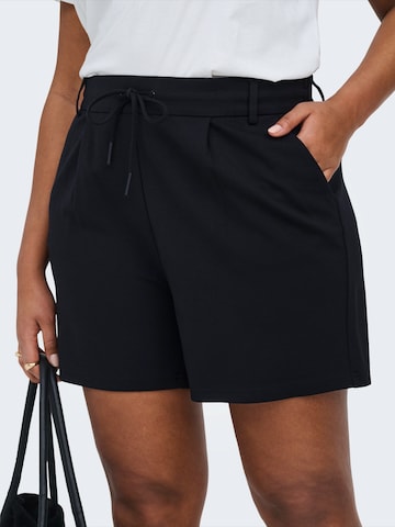 juoda ONLY Carmakoma Standartinis Klostuotos kelnės 'CARGoldtrash'