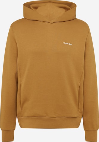 Sweat-shirt Calvin Klein en marron : devant