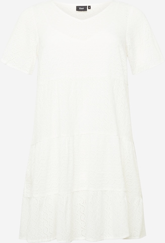 Zizzi - Vestido 'MANNE' en blanco: frente