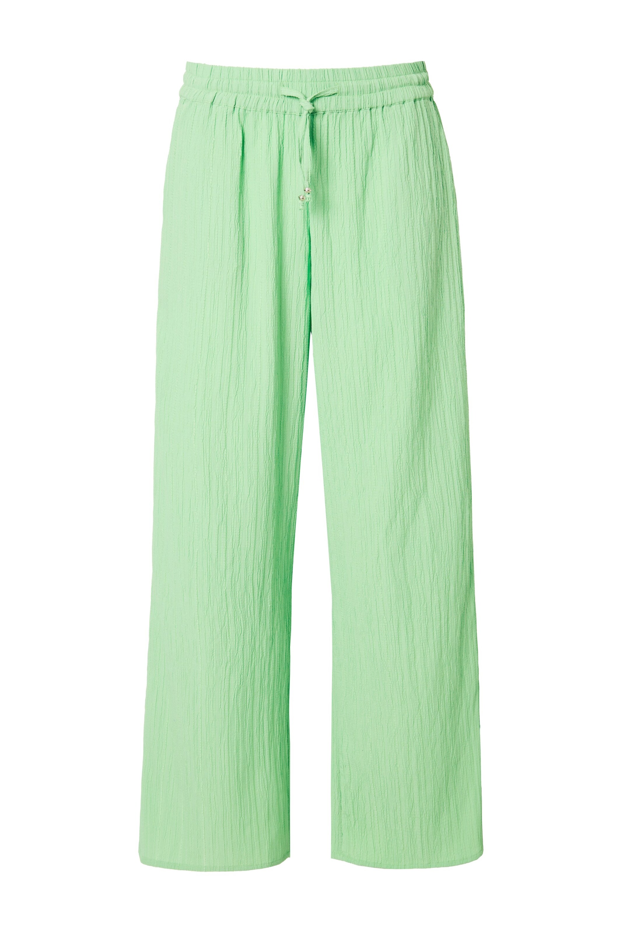 Studio Untold Wide leg Broek in Groen: voorkant