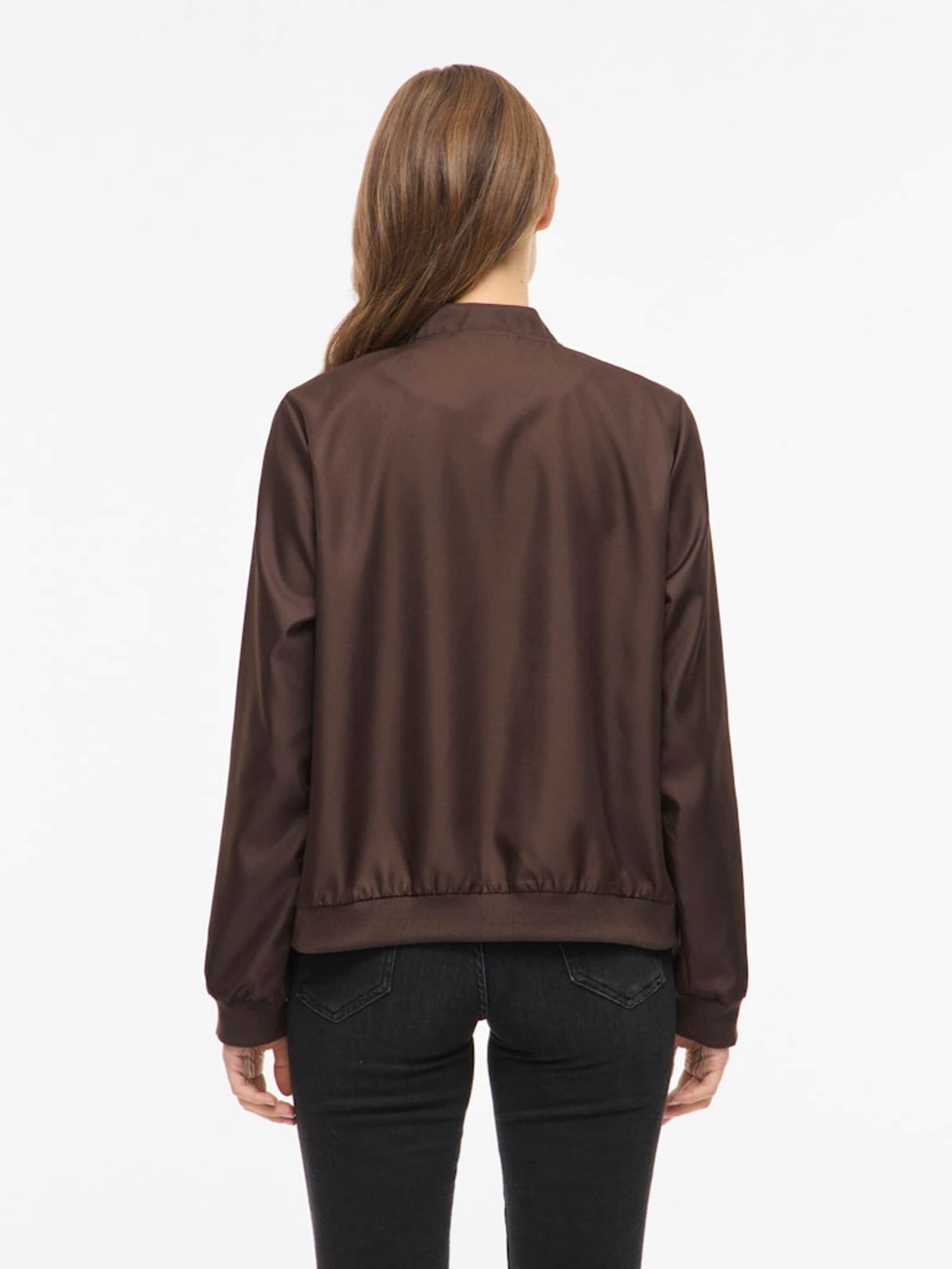 VILA Sweatjacke 'VIPAPAYA'‌‌‌‌‌‌‌‌ in Braun