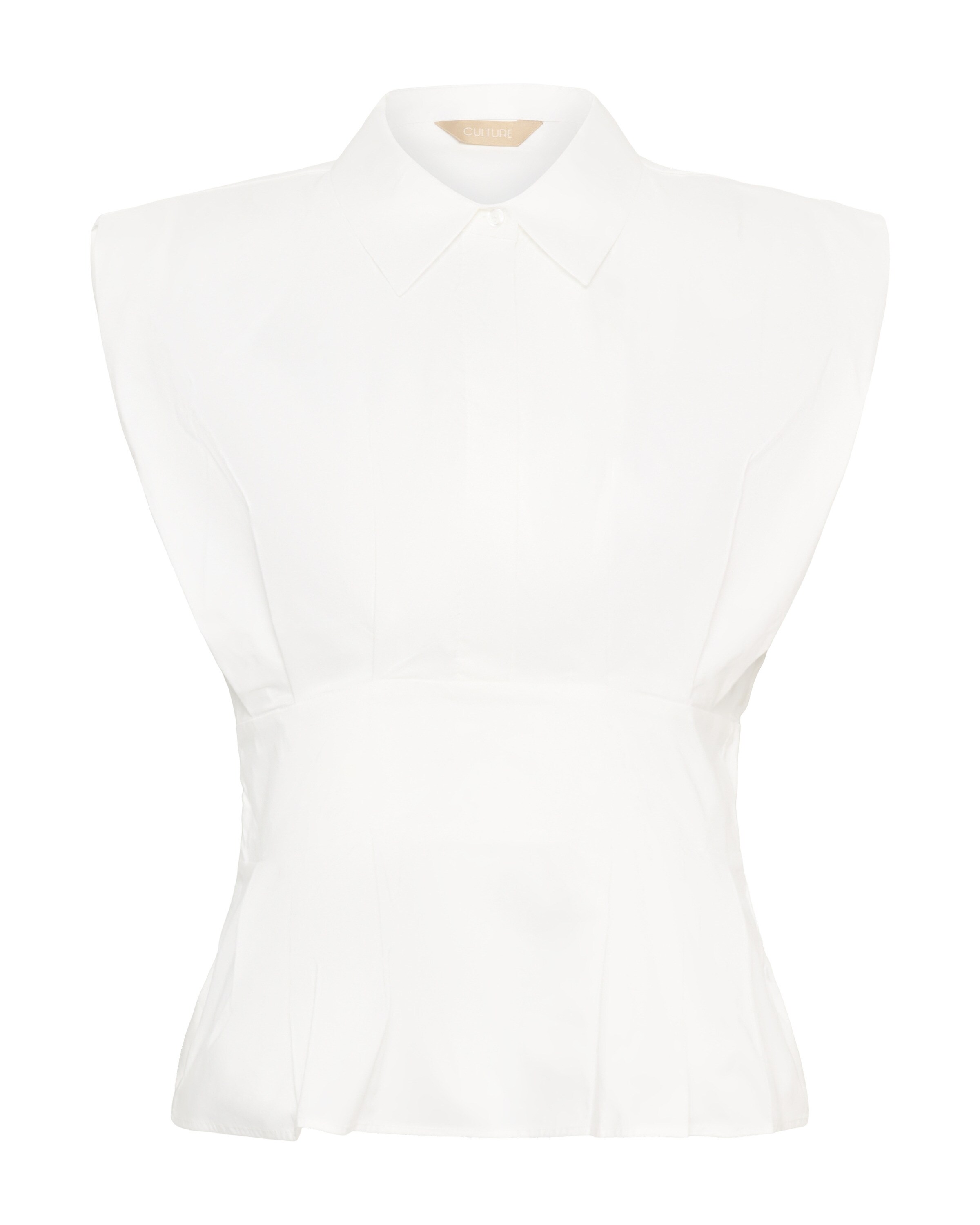CULTURE - Blusa 'CUMalue Antoinett' em branco: frente