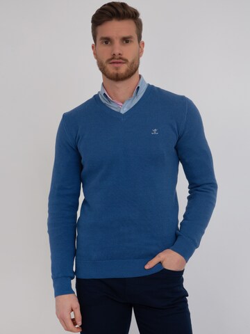 Sir Raymond Tailor Sweater 'Svend' in Blue: front