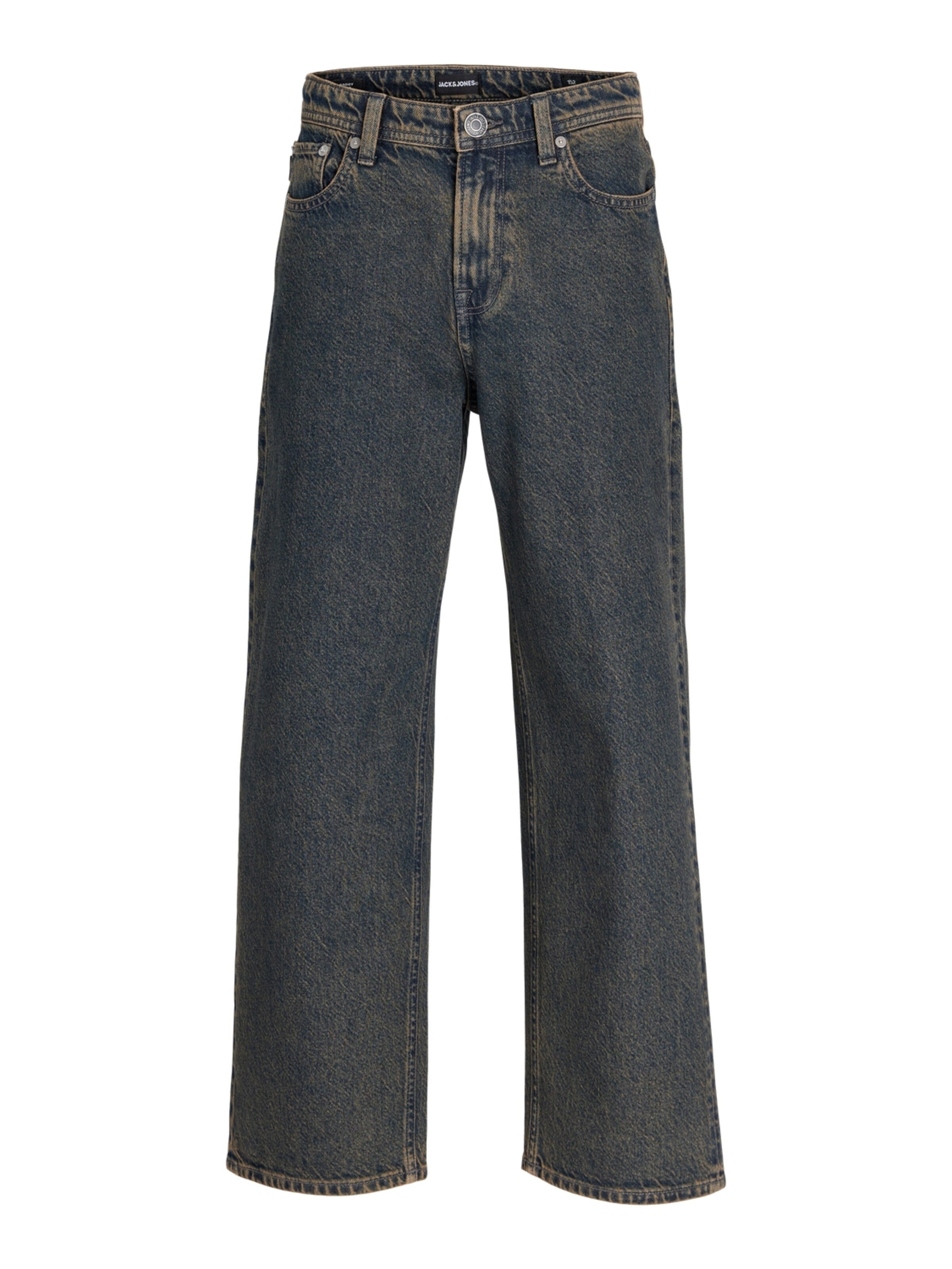 Jack & Jones Junior Baggy Jeans 'Jjialex High-Waist-Baggy-Jeans'‌‌‌‌‌‌ in Blau: Vorderseite
