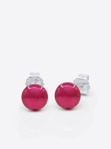 Boucles d'oreilles 'PASSY' Ateliers Saint Germain en rouge