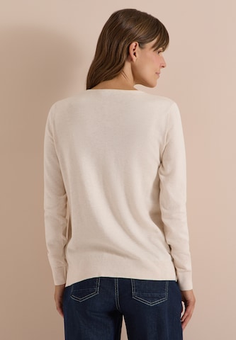 CECIL Basic Pullover mit Rundhals in Unifarbe in Beige