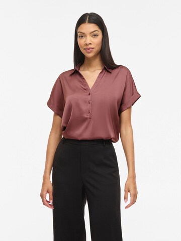 Chemisier 'VIEnna Ravenna' VILA en marron : devant