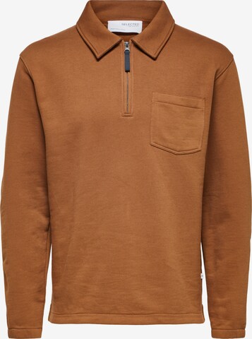 SELECTED HOMME Sweatshirt in Bruin: voorkant
