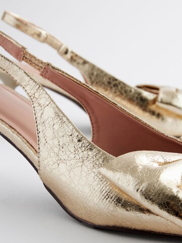 Next - Sapatos abertos atrás 'Forever Comfort® ' em ouro